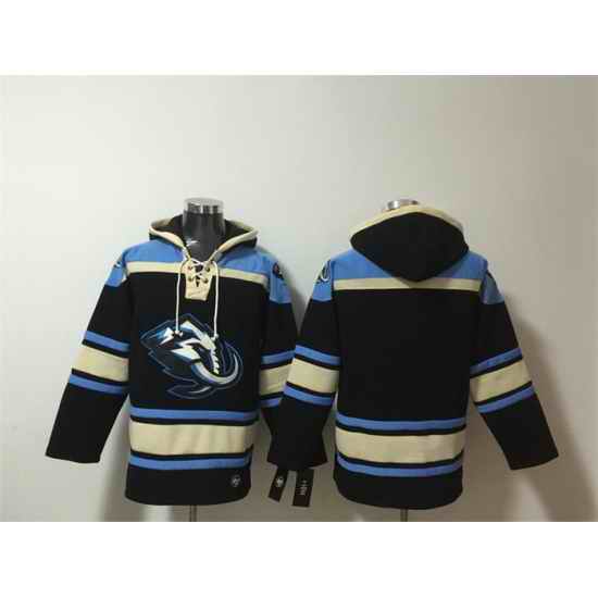 Men Utah Mammoth Blank Black Blue Ageless Must Have Lace Up Pullover Hoodie
